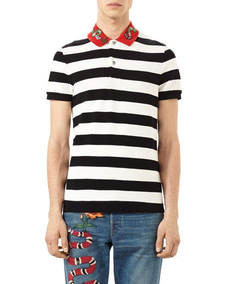 cheap striped gucci polo with snake|gucci polo snake collar.